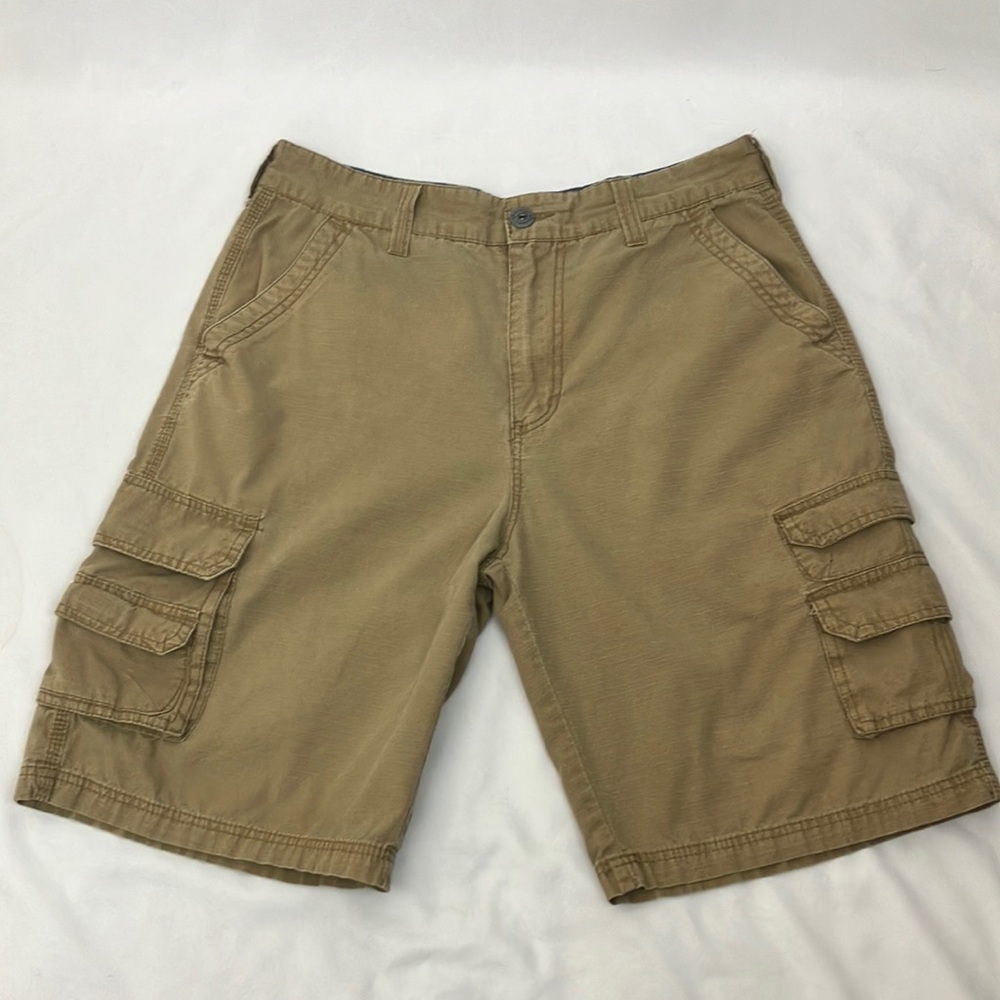 Vintage Genes Khaki Cargo Shorts mens size 34 waist